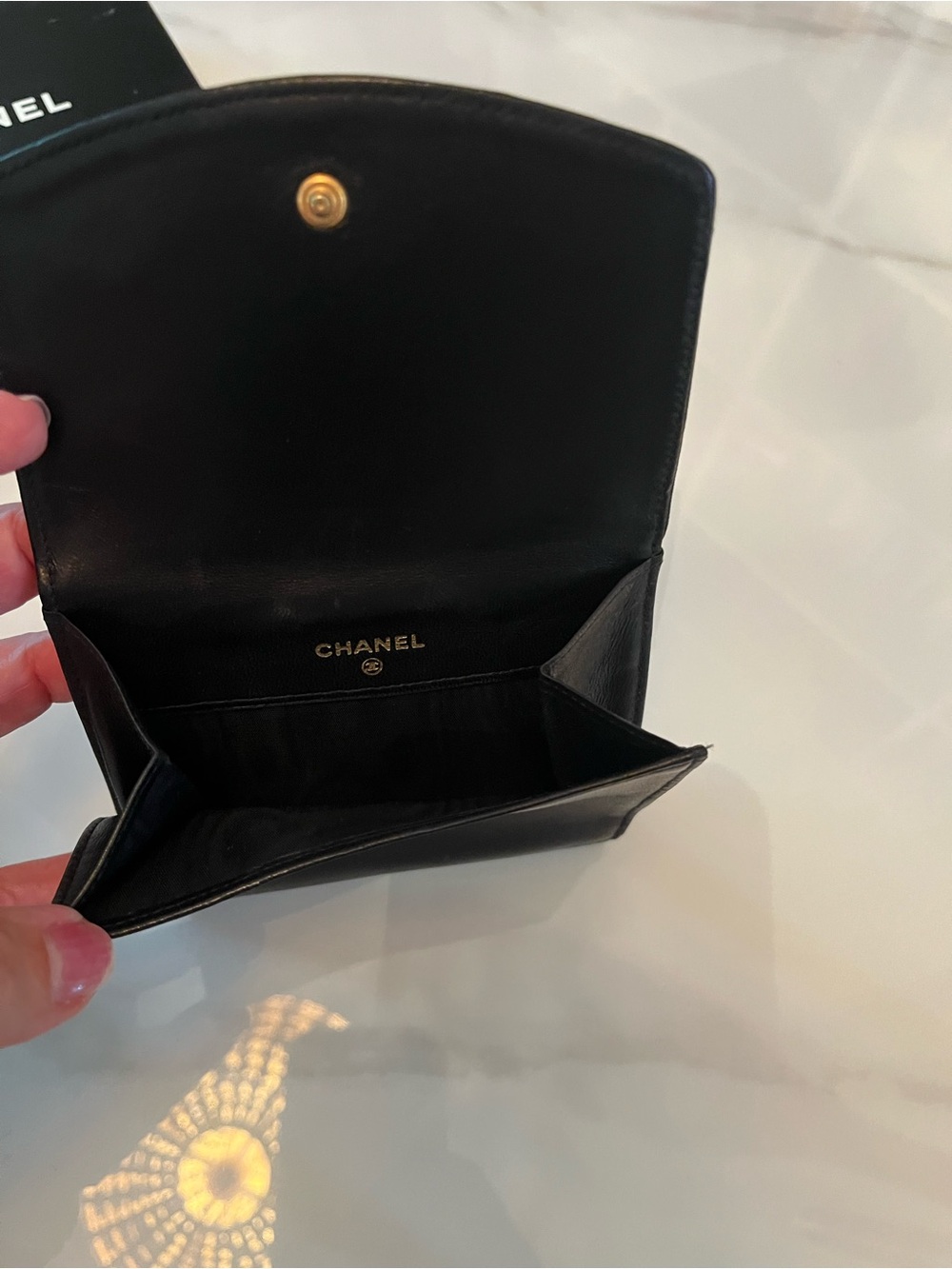 CHANEL Leather Wallet with Authentication Card and Box - Picture 6 of 11
